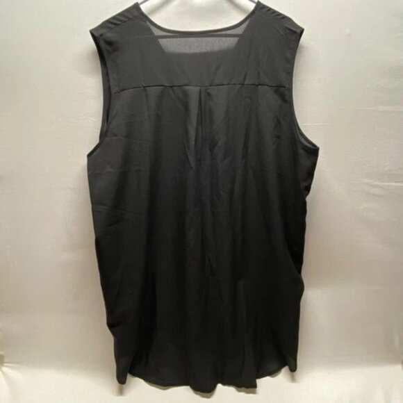 Shein Sleeveless Blouse Women's 4XL Black Flowy V-Neck Career Wear Tank Top EUC - Picture 5 of 11